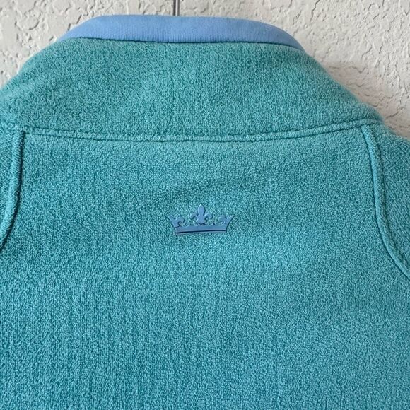 Peter Millar Women’s Fleece Full-Zip Jacket Size M Blue Green Cozy Warmth Layer - Picture 6 of 10